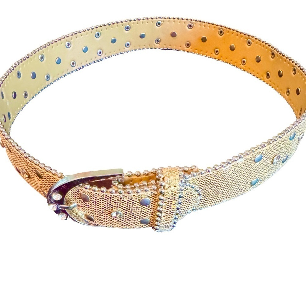 The Children's Place Gold and Silver Belt with Ornate Buckle